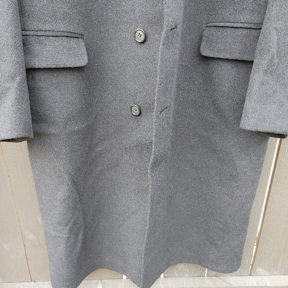 Vintage Classic Cashmere Long Over Coat Men Size 40 - Picture 7 of 16